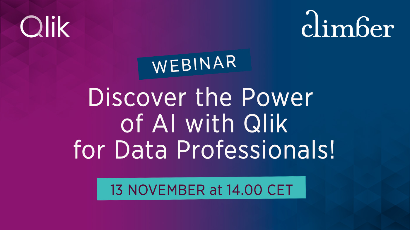 Climber Webinar: Discover the Power of AI with Qlik for Data Professionals